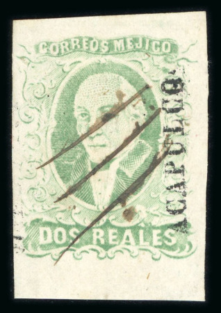 1856 Acapulco 2 Reales Emerald
